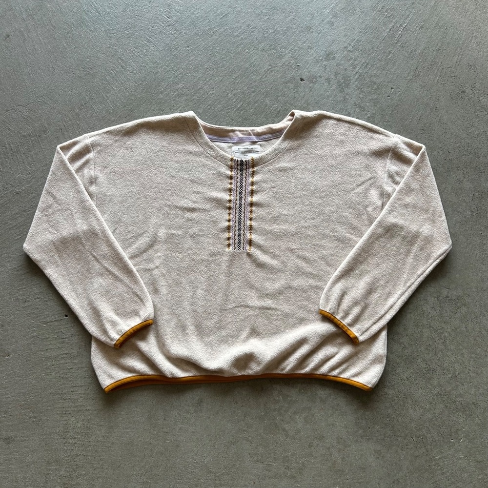 REI Co-Op Westerlands Fleece Sweatshirt Womens Large Cream Beige Pullover Hiking